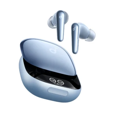 soundcore liberty 4 pro earbuds and case in blue