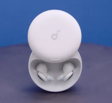 soundcore Sleep A30 earbuds in open case