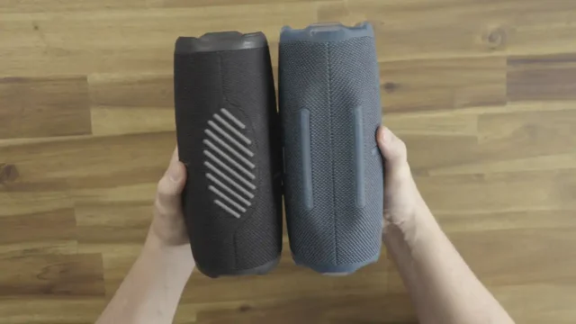 the underside of both the JBL Charge 6 and Charge 5